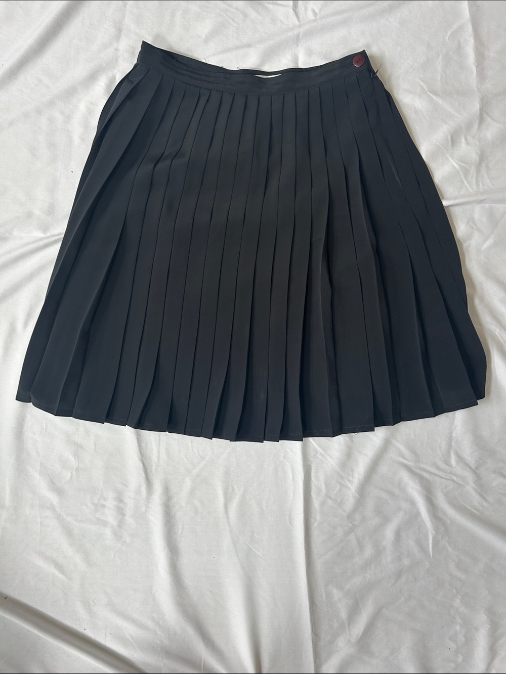 Vintage Black Pleated Women's Mini Skirt